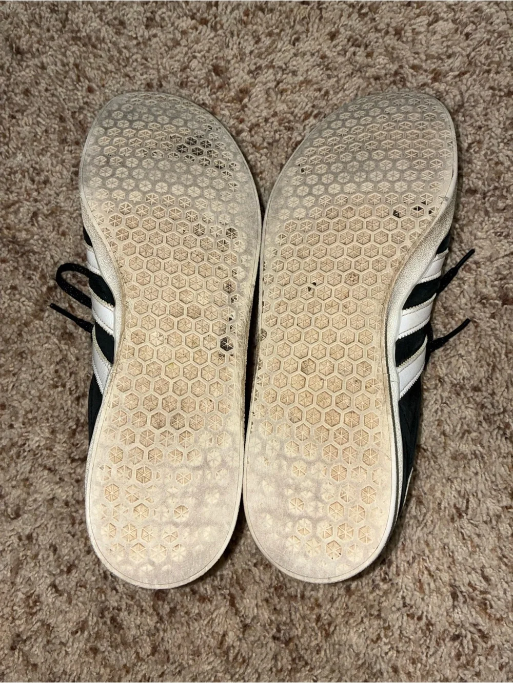 adidas Black Suede Sneakers with White Stripes